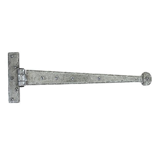 Pewter 15" Penny End T Hinge (pair)