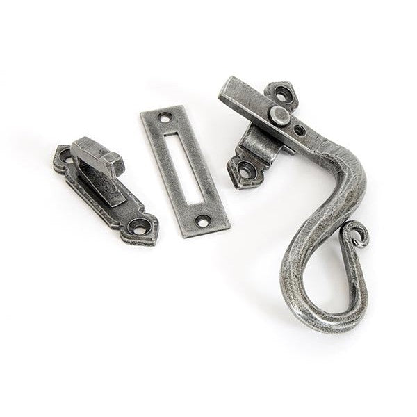 Pewter Locking Shepherd's Crook Fastener - RH