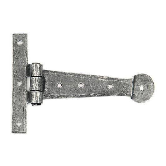 Pewter 6" Penny End T Hinge (pair)