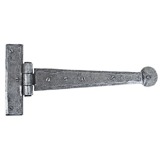 Pewter 9" Penny End T Hinge (pair)