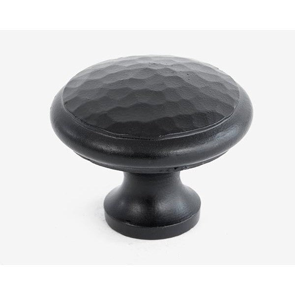 Black Hammered Cabinet Knob - Large