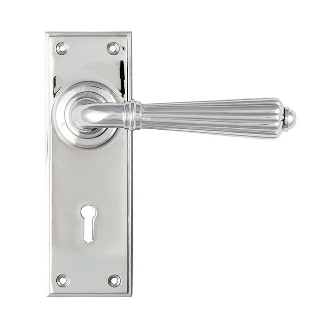 Polished Chrome Hinton Lever Lock Set