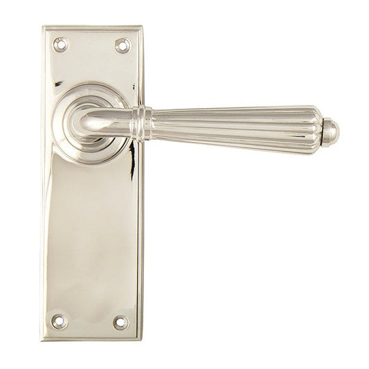 Polished Nickel Hinton Lever Latch Set