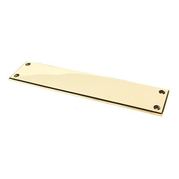 Aged Brass 300mm Art Deco Fingerplate