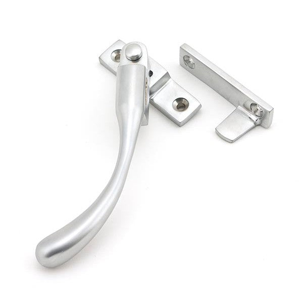 Satin Chrome Night-Vent Locking Peardrop Fastener - LH