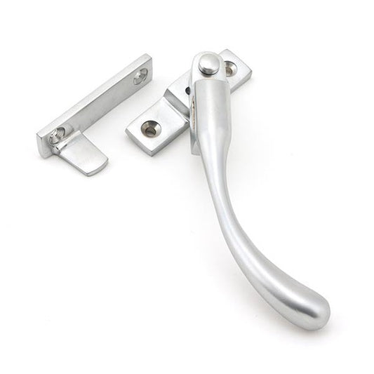 Satin Chrome Night-Vent Locking Peardrop Fastener - RH