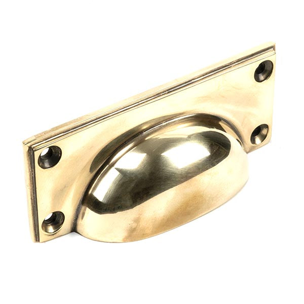 Aged Brass Art Deco Drawer Pull