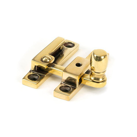 Aged Brass Mushroom Quadrant Fastener - Narrow