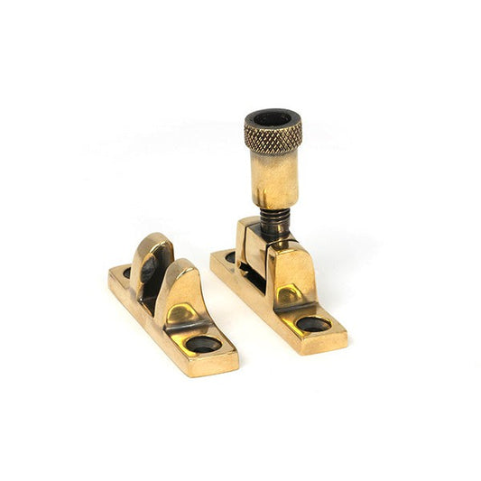 Aged Brass Brompton Brighton Fastener - Narrow (Square)