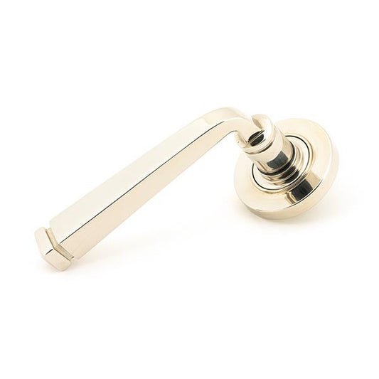 Polished Nickel Avon Round Lever on Rose Set (Plain)