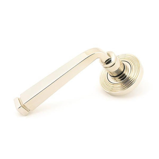 Polished Nickel Avon Round Lever on Rose Set (Beehive)