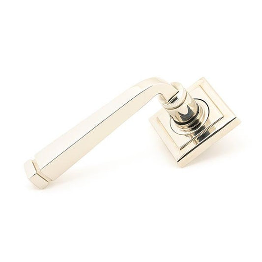 Polished Nickel Avon Round Lever on Rose Set (Square)