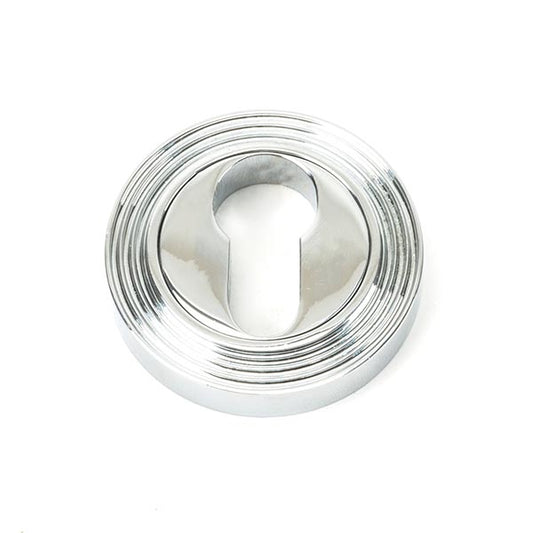 Polished Chrome Round Euro Escutcheon (Beehive)