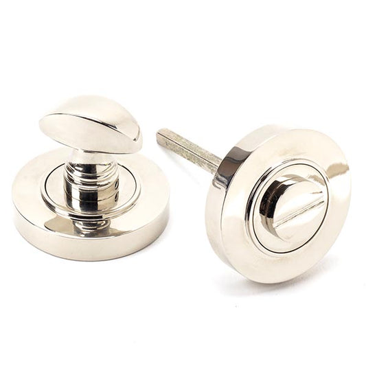 Polished Nickel Round Thumbturn Set (Plain)