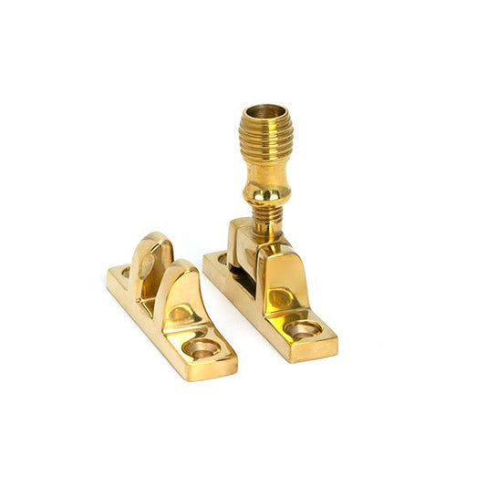 Polished Brass Beehive Brighton Fastener - Narrow (Square)