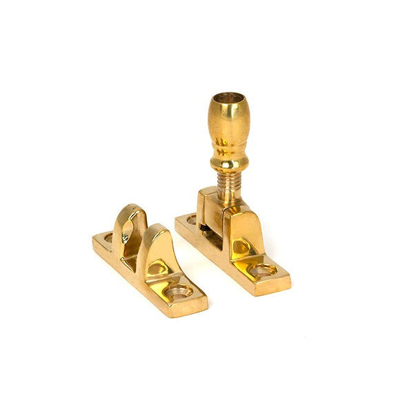 Polished Brass Mushroom Brighton Fastener - Narrow (Square)