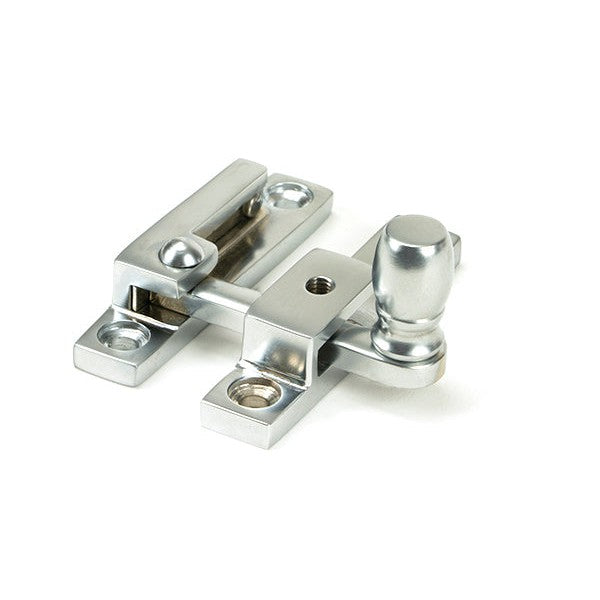 Satin Chrome Mushroom Quadrant Fastener - Narrow