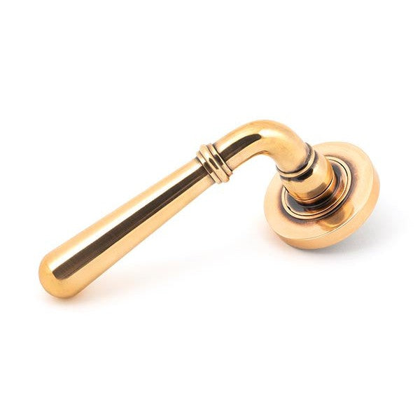 Polished Bronze Newbury Lever on Rose Set (Plain)