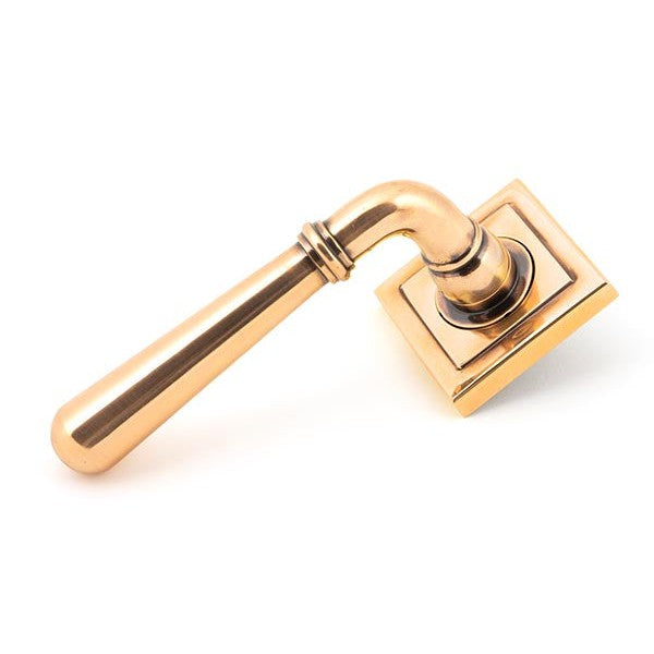 Polished Bronze Newbury Lever on Rose Set (Square)