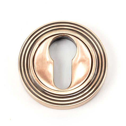 Polished Bronze Round Euro Escutcheon (Beehive)