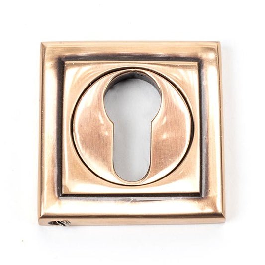 Polished Bronze Round Euro Escutcheon (Square)