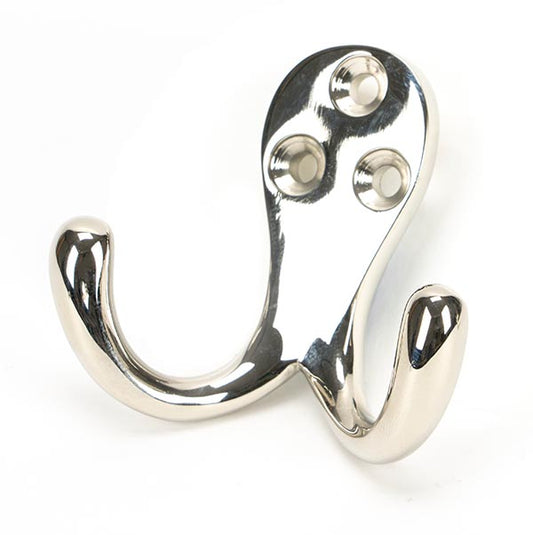 Polished Nickel Celtic Double Robe Hook