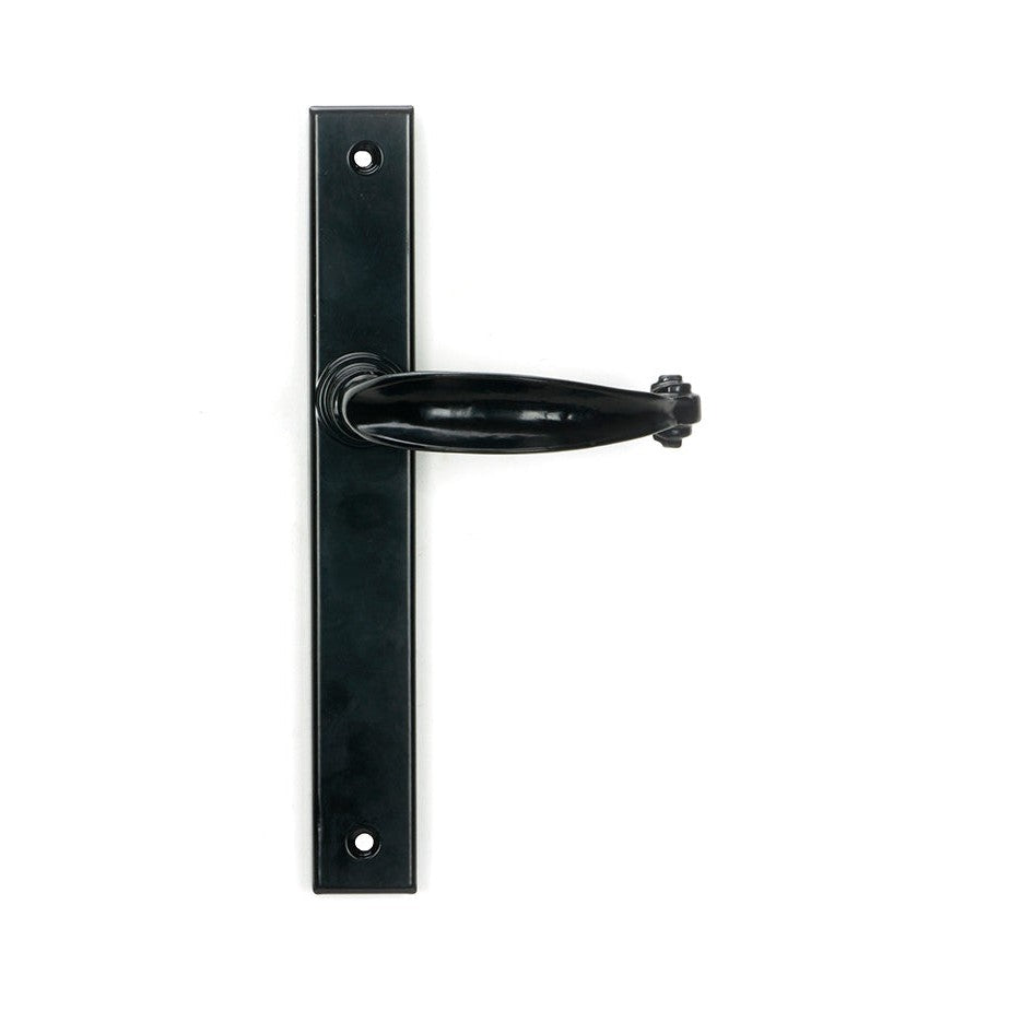 Black Cottage Slimline Lever Espag. Latch Set