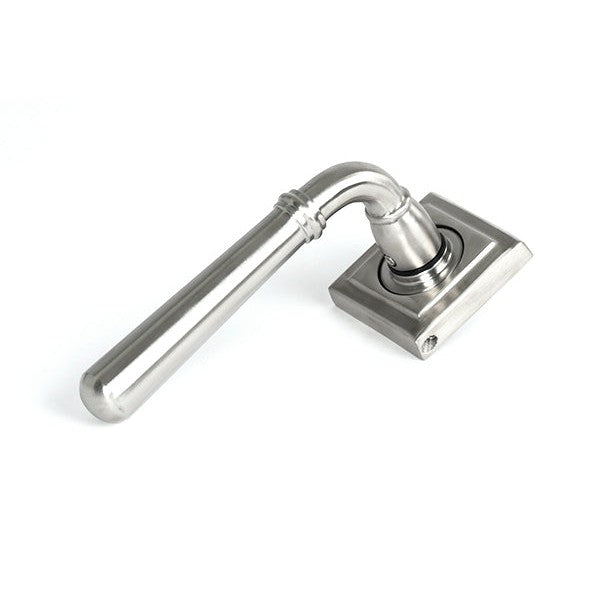 Satin Marine SS (316) Newbury Lever on Rose Set (Square)