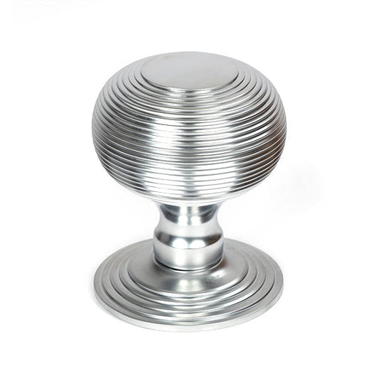 Satin Chrome Beehive Centre Door Knob