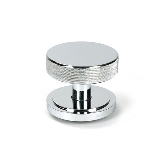 Polished Chrome Brompton Centre Door Knob (Art Deco)