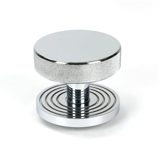 Polished Chrome Brompton Centre Door Knob (Beehive)