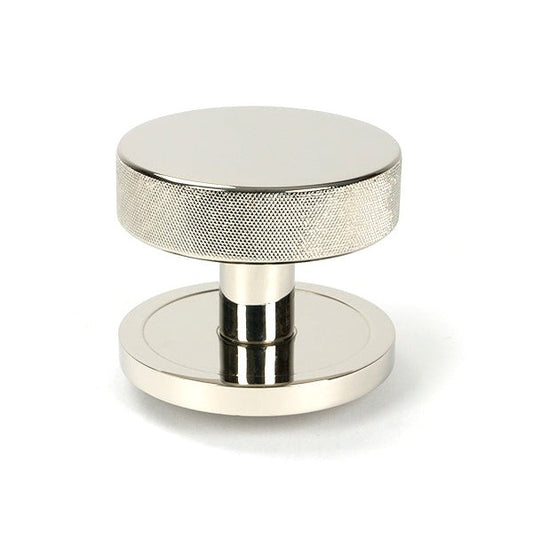 Polished Nickel Brompton Centre Door Knob (Plain)