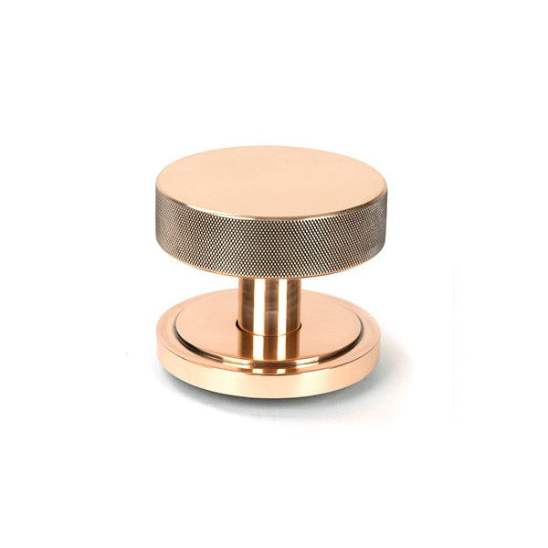 Polished Bronze Brompton Centre Door Knob (Art Deco)