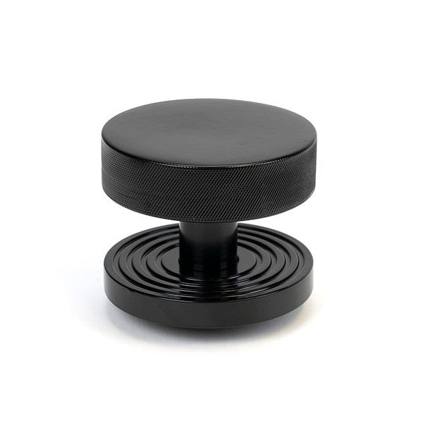 Black Brompton Centre Door Knob (Beehive)