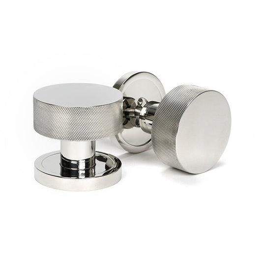 Polished Marine SS (316) Brompton Mortice/Rim Knob Set (Plain)