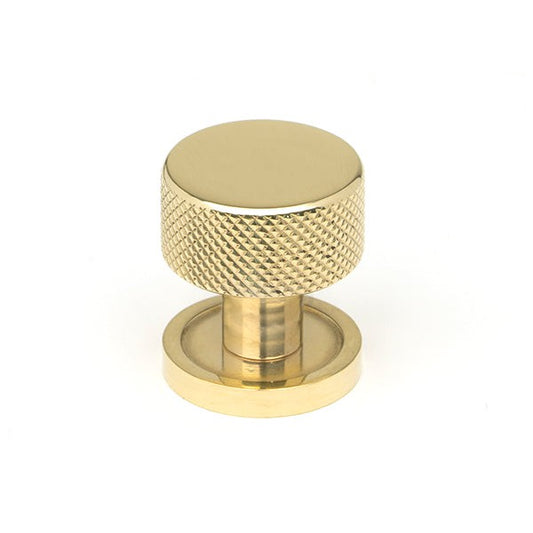 Polished Brass Brompton Cabinet Knob - 25mm (Plain)