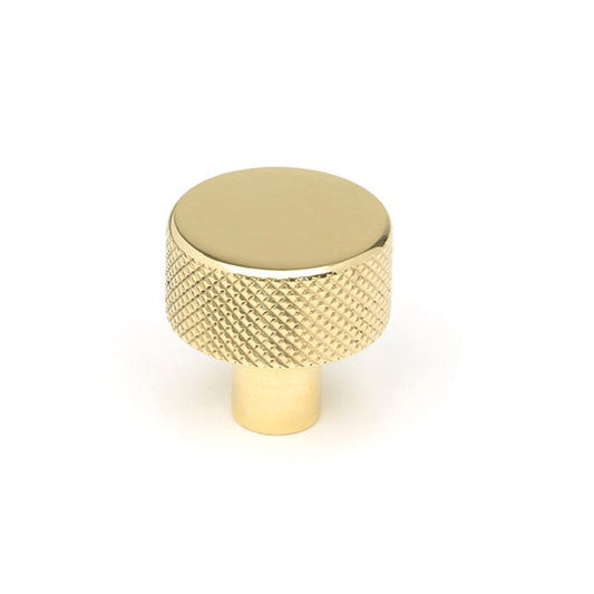 Polished Brass Brompton Cabinet Knob - 25mm (No rose)