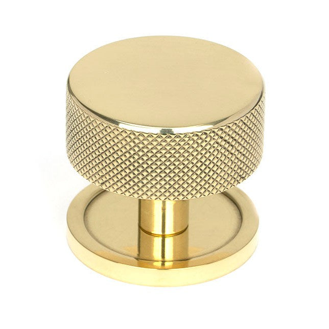 Polished Brass Brompton Cabinet Knob - 38mm (Plain)