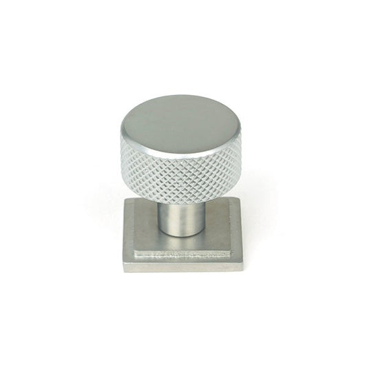 Satin Chrome Brompton Cabinet Knob - 25mm (Square)