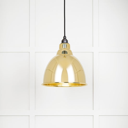 Hammered Brass Brindley Pendant