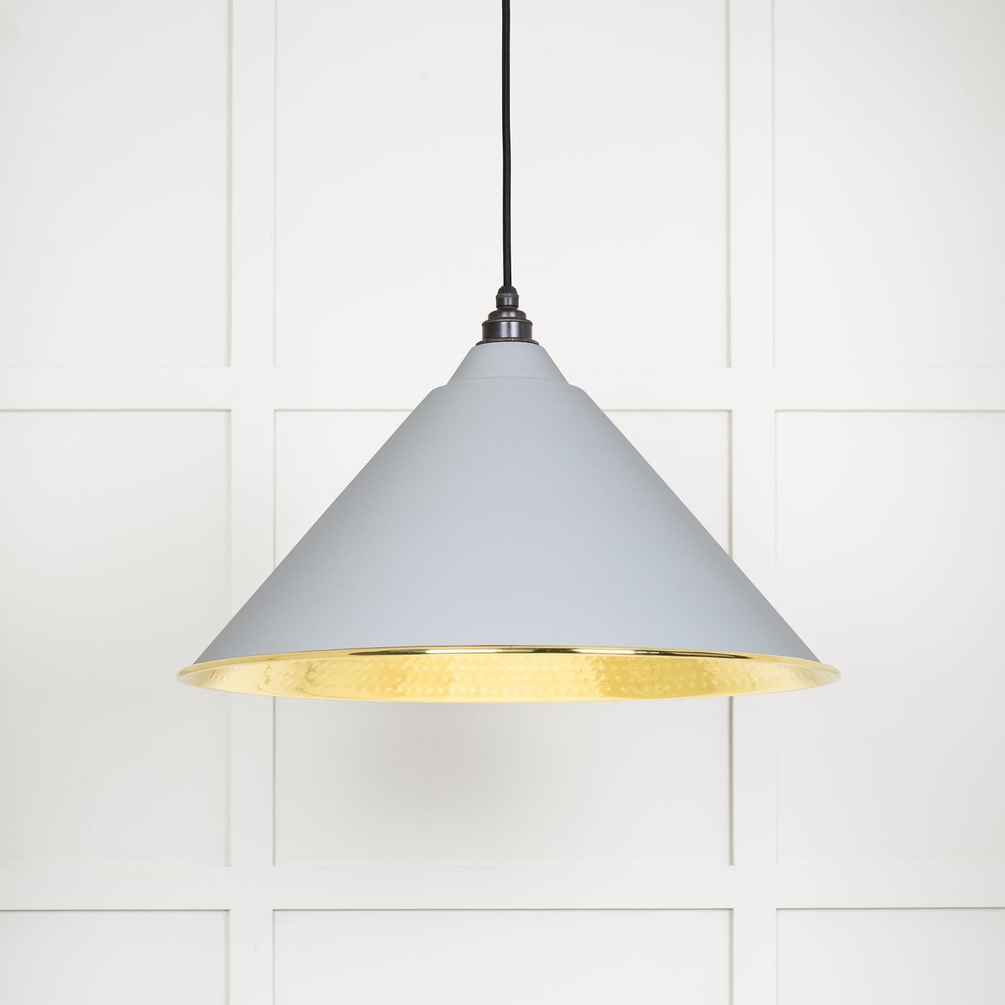 Hammered Brass Hockley Pendant