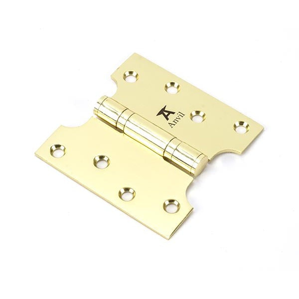 Polished Brass 4" x 2" x 4"  Parliament Hinge (pair) ss