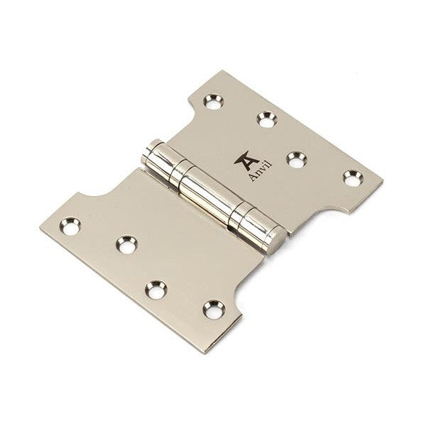 Polished Nickel 4" x 3" x 5"  Parliament Hinge (pair) ss