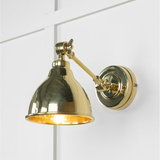 Hammered Brass Brindley Wall Light