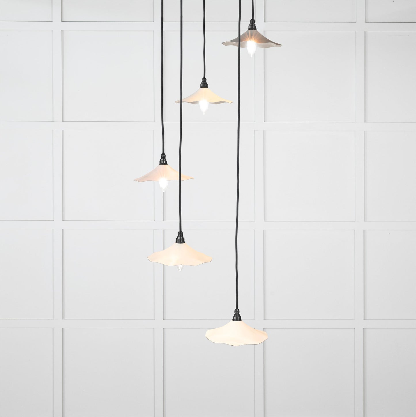 Smooth Nickel Flora Cluster Pendant