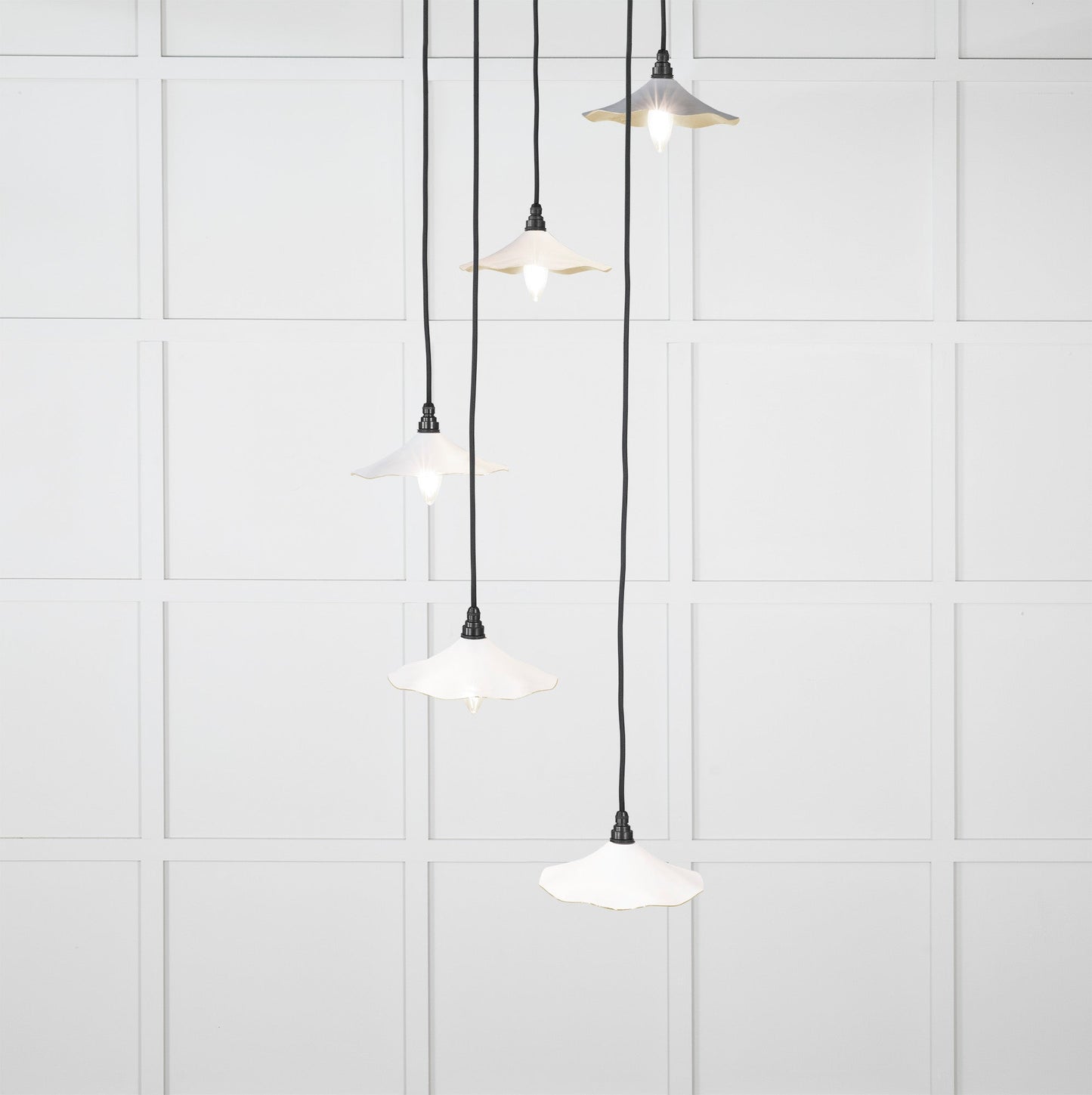 Smooth Brass Flora Cluster Pendant