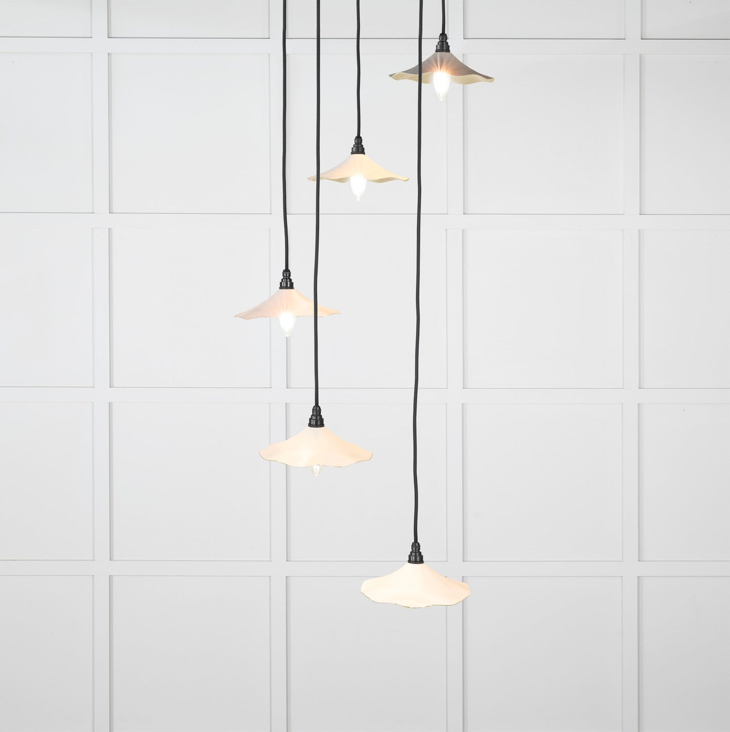 Smooth Brass Flora Cluster Pendant