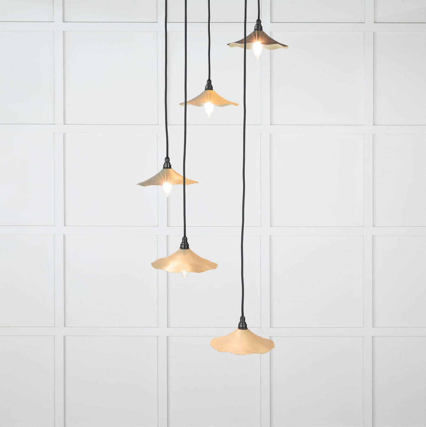 Smooth Brass Flora Cluster Pendant
