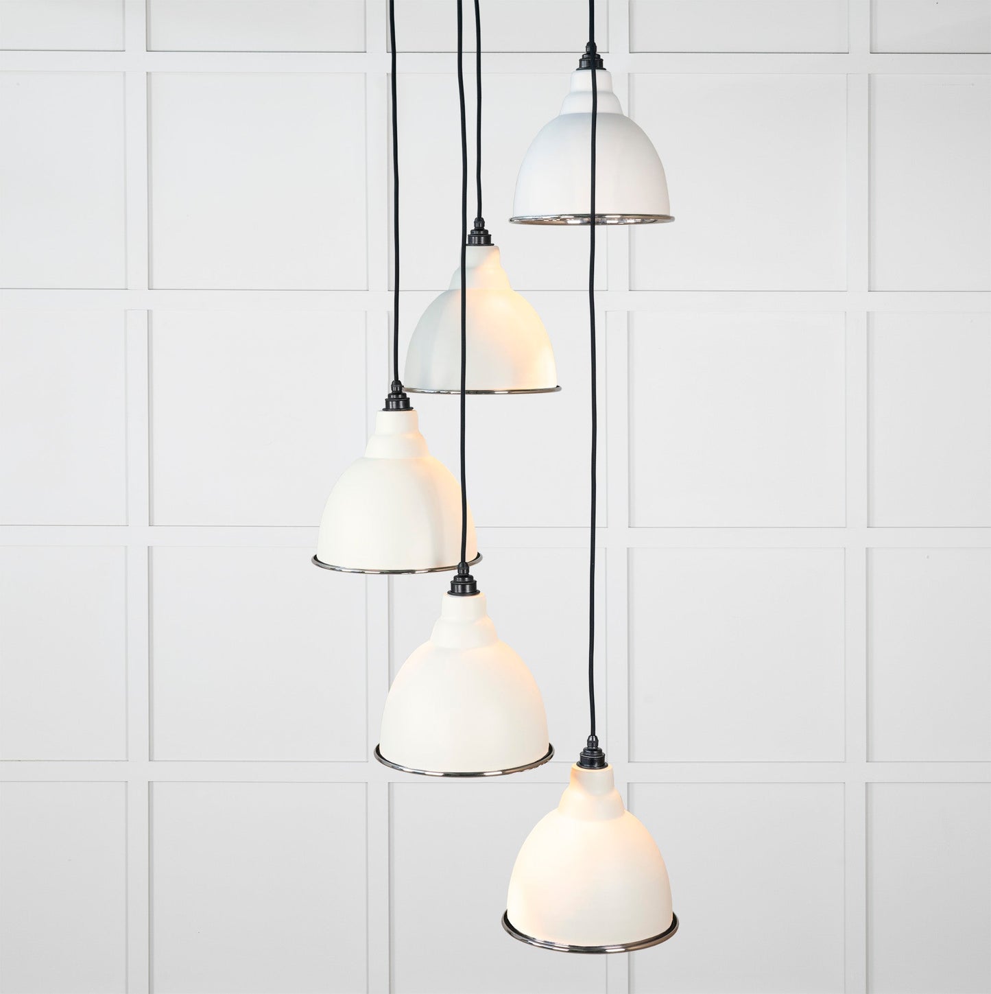 Smooth Nickel Brindley Cluster Pendant