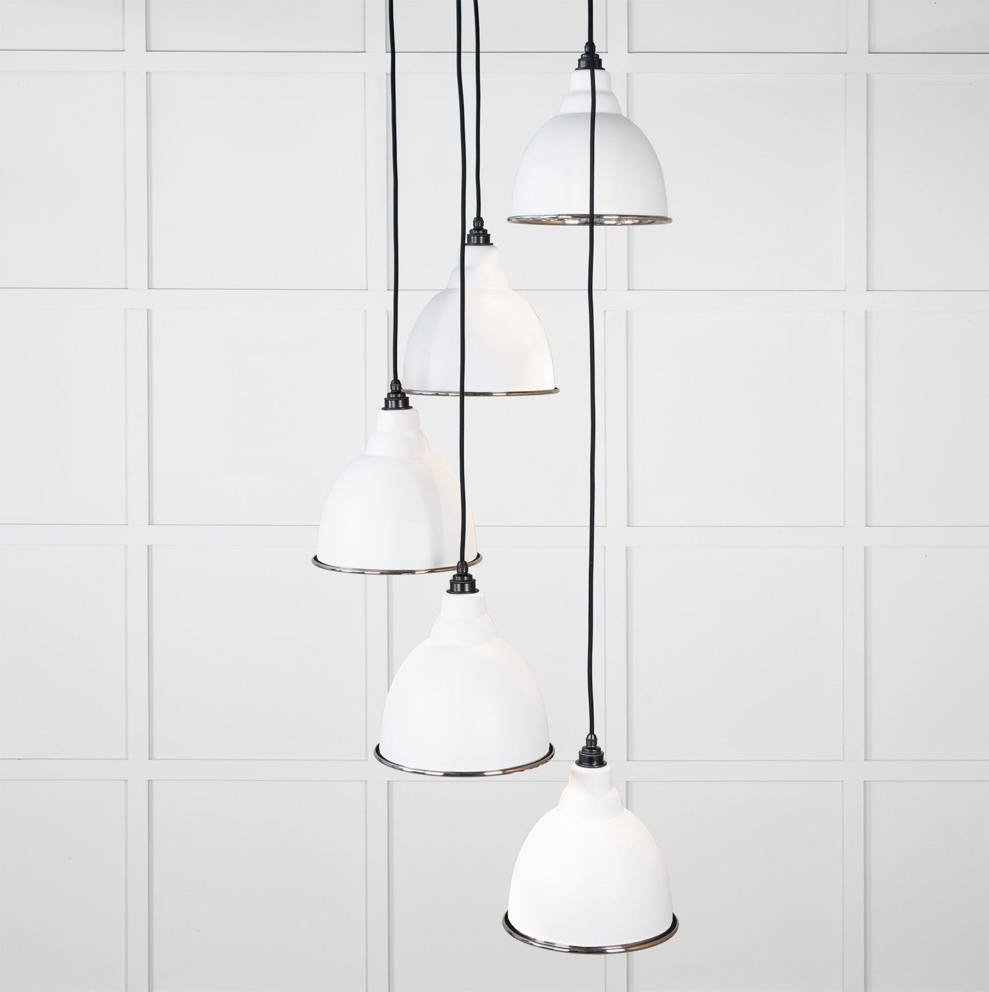 Hammered Nickel Brindley Cluster Pendant